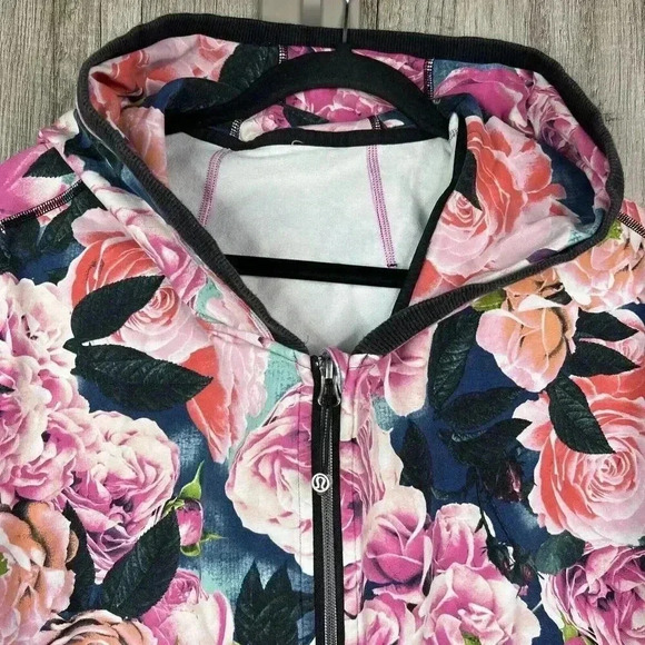 Lululemon Hoodie 8 Floral Hold Your Om Full Zip - Picture 3 of 11